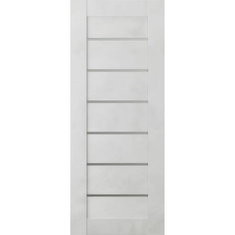 Belldinni Avon 07-02 Paneled Manufactured Wood and Frosted Glass Interior Door Slab