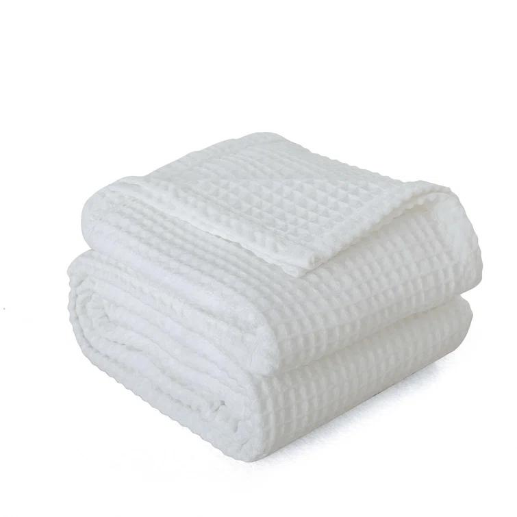 MeadowPark Fluffy Waffle Weave Polyester Chenille Bed Blanket