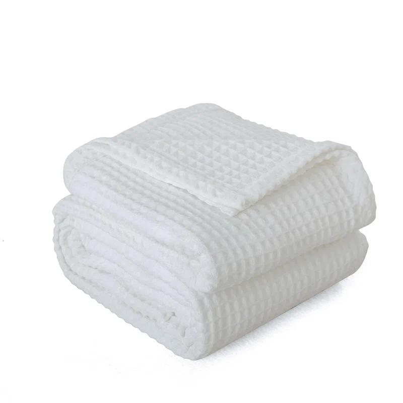 MeadowPark Fluffy Waffle Weave Polyester Chenille Bed Blanket