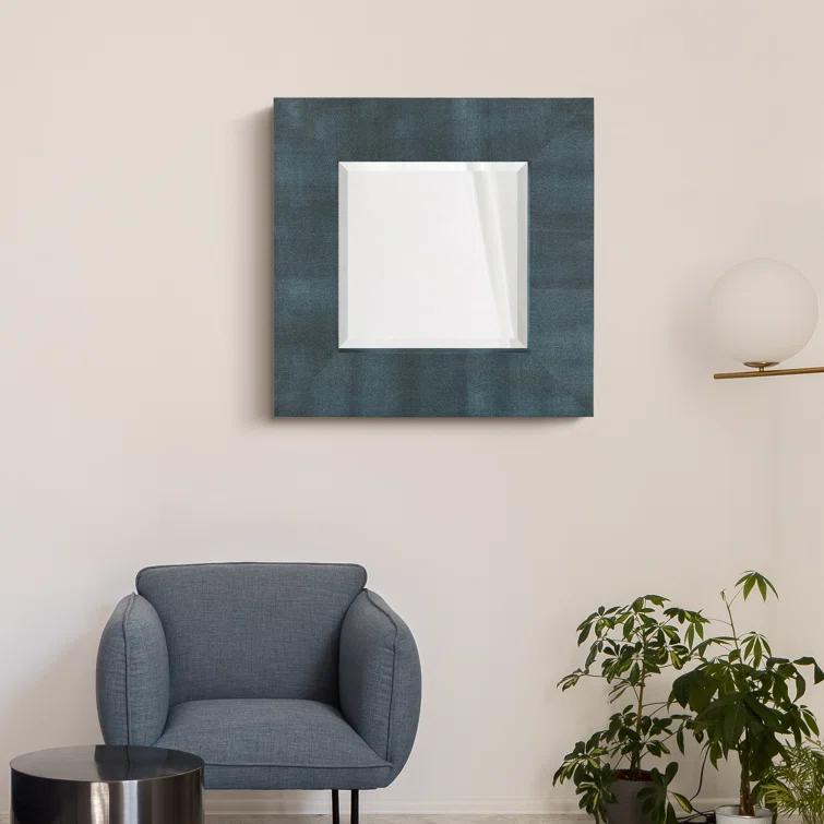 Empire Art Direct Square Leather Mirror