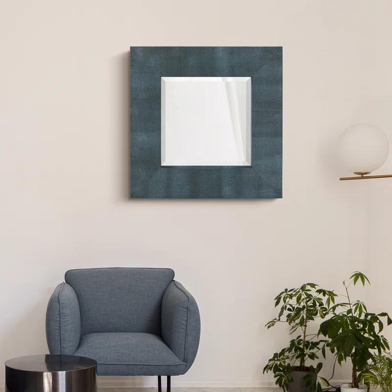 Empire Art Direct Square Leather Mirror