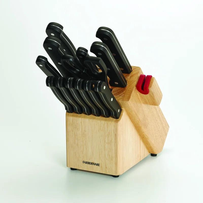 Farberware Farberware Edgekeeper 14-Piece Triple-Rivet Knife Block Set with Built-In Sharpener