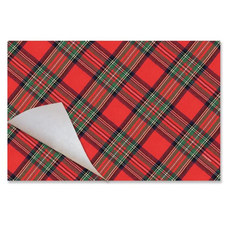 CounterArt Christmas Plaid 24-Sheet Premium Paper Placemats