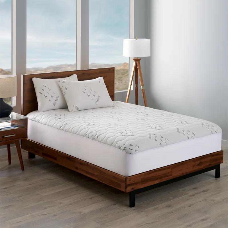 Ella Jayne Home Ella Jayne Bamboo 2-Piece Bundle: Bamboo Mattress Pad & Shredded Memory Foam Pillow Jumbo