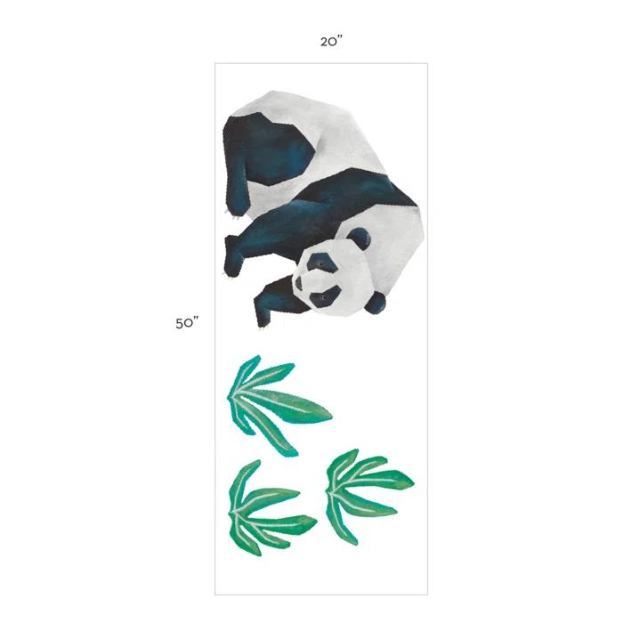Harriet Bee Barela Panda Wild Animals, Tropical Leaves Wall Decal | Wayfair