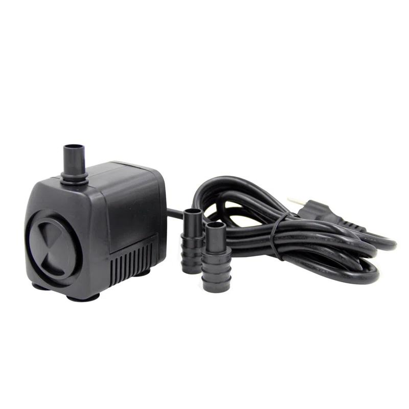 Black Submersible Water Pump for Fountains and Ponds, 265 GPH