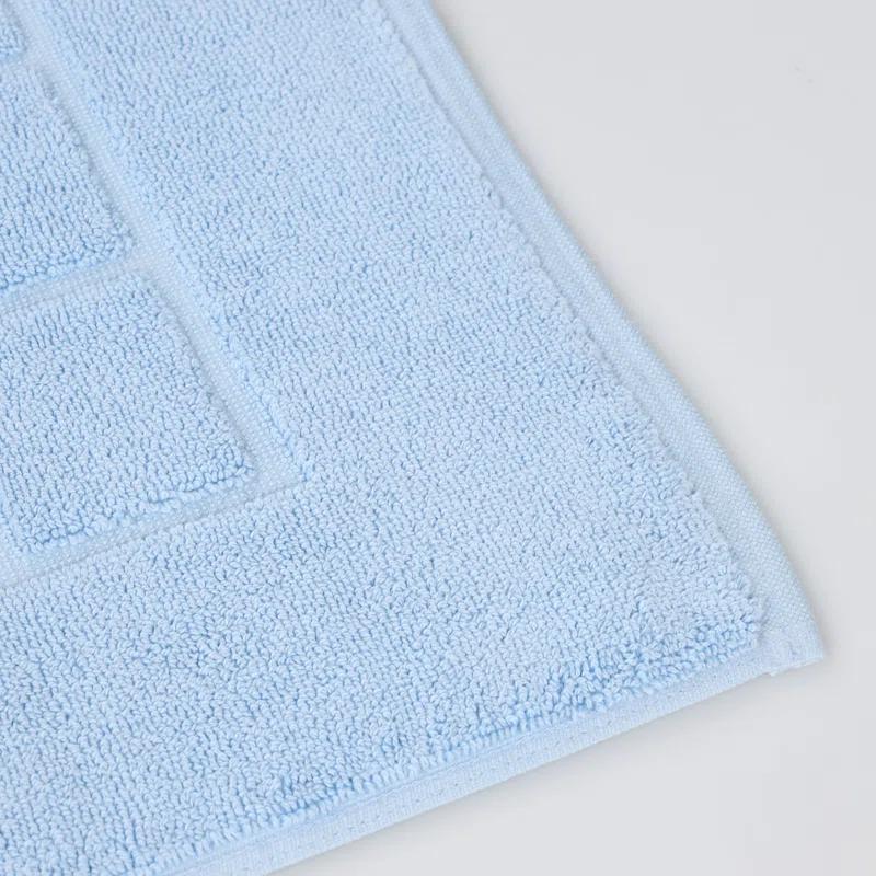 Superior Nora Cotton Terry Solid Absorbent Thick Checkered Washable Bath Mat Set Of 2 | AllModern