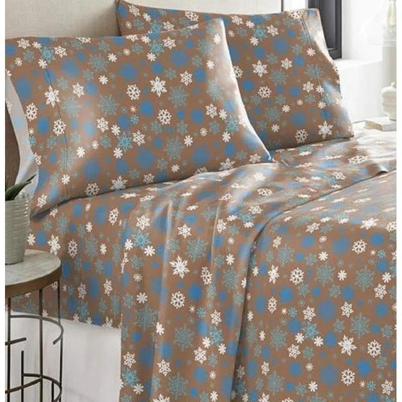 Pointehaven Flannel Damask Sheet Set