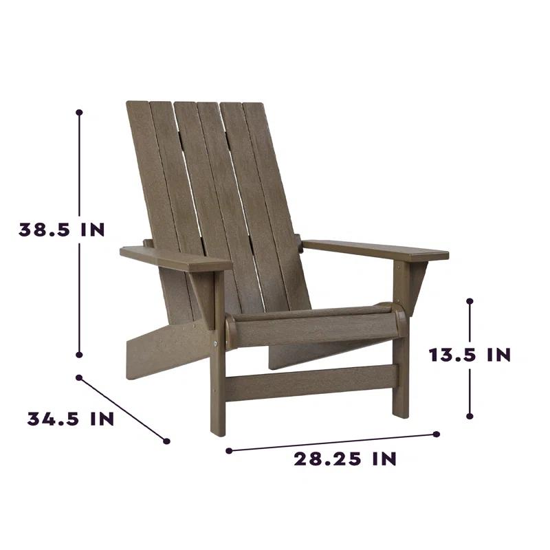 Keter Keter Montauk Adirondack Chair Modern Premium Weatherproof Outdoor Patio Furniture Ideal for Entertaining by the Pool or Backyard Fire Pit