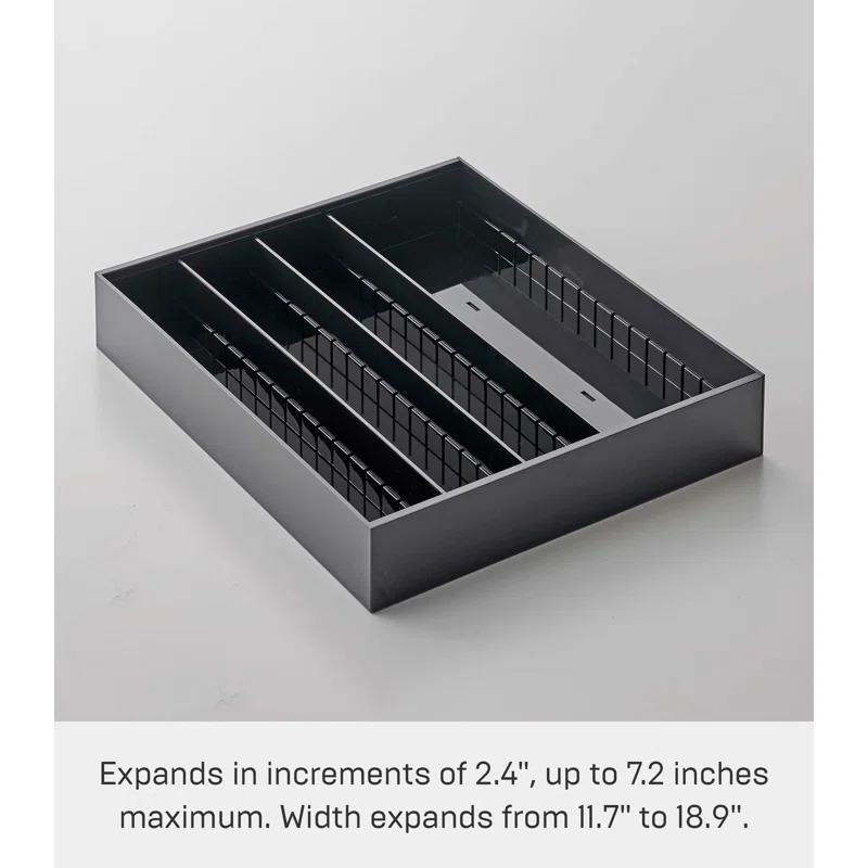 Yamazaki Home Yamazaki Home Expandable Cutlery Kitchen Utensils Storage Multi-Compartment Silverware Organizer