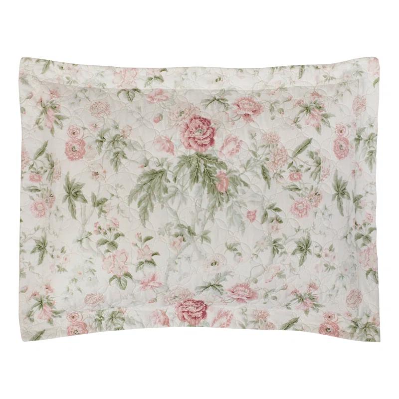 Laura Ashley Laura Ashley Breezy Floral Cotton Reversible Quilt Set