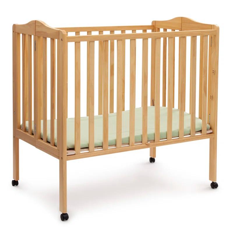 Delta Children Folding Mini Portable Crib with Mattress