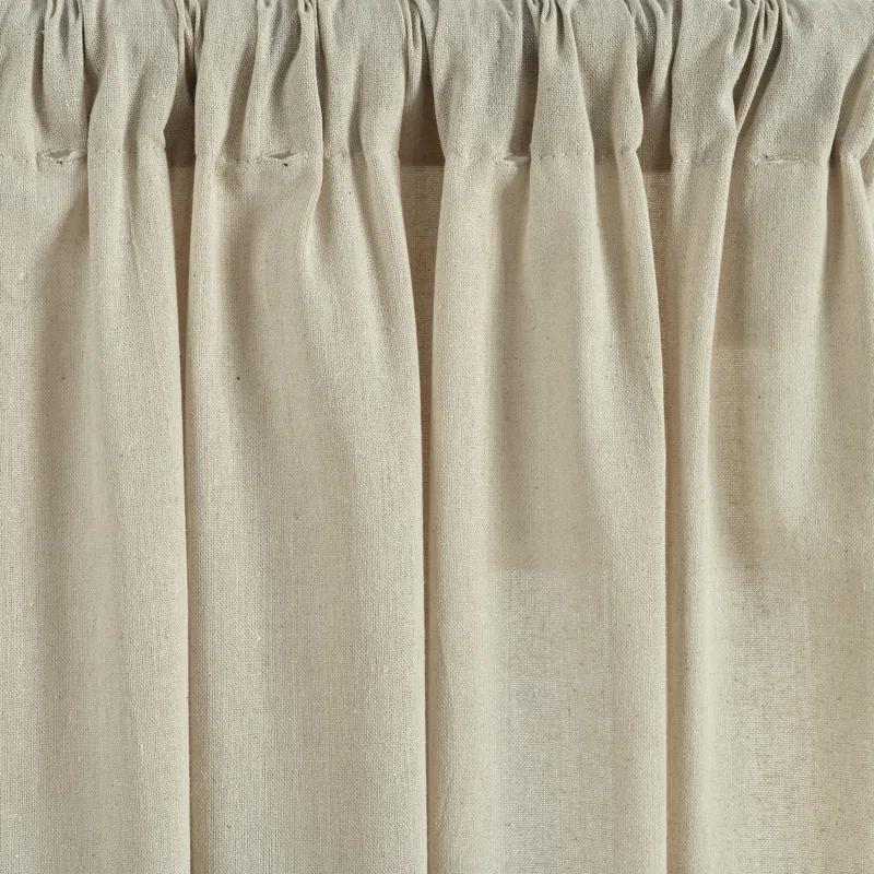 Lush Decor Tassel Window Solid Cotton Blend Semi-Sheer Rod Pocket Single Curtain Panel