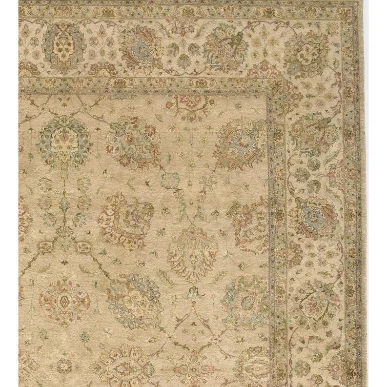 Bokara Rug Co., Inc. Rectangle Oriental Hand-Knotted Wool Area Rug in Cream/Beige