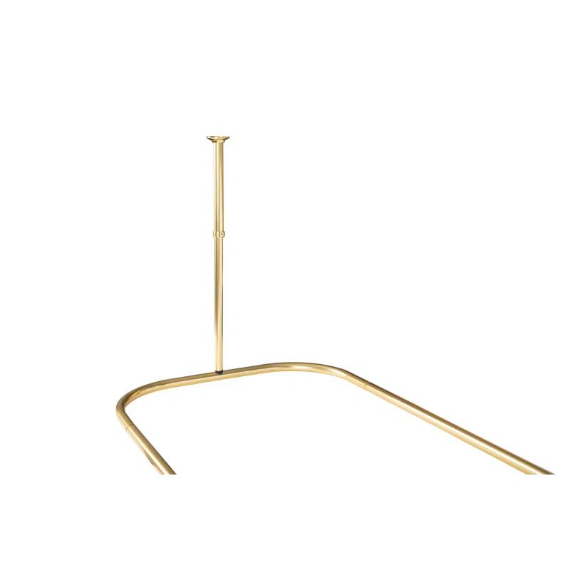 Utopia Alley Utopia Alley Rustproof Wall Mounted Aluminum Double L Shaped Shower Curtain Rod 72" L X 31.7" W,  With 24 Shower Hooks Included  & Ceiling Support ,Wall Mounted