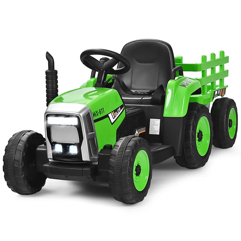 Costway Costway 12 Volt 1 Seater Tractors / Construction Battery Powered Ride On with Remote Control