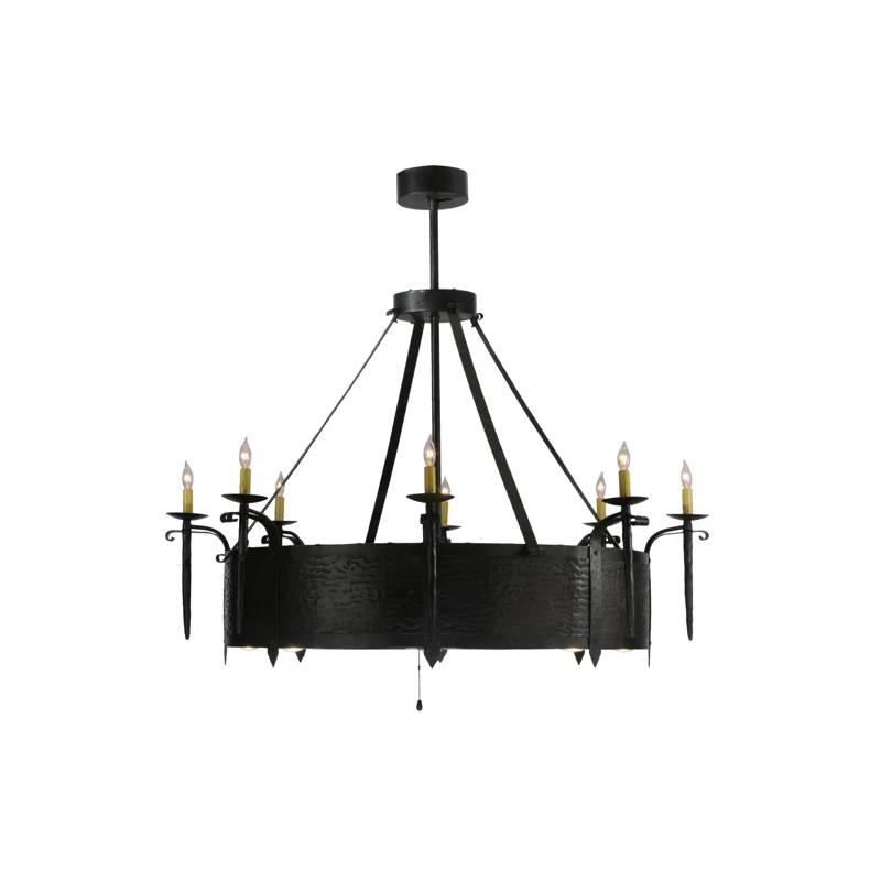 Meyda Lighting Rustic Lodge 16 - Light Dimmable Drum Chandelier
