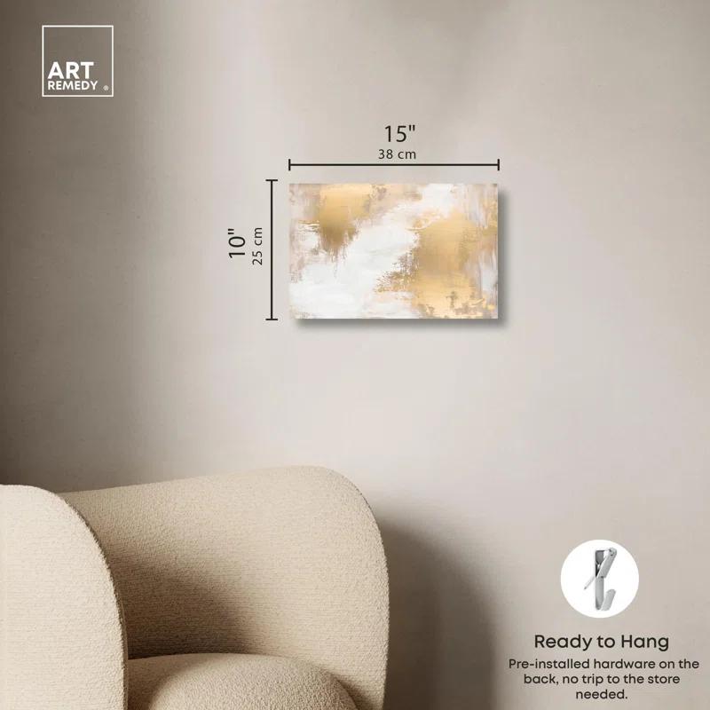 Art Remedy Rushed Golden I Canvas Abstract Art Prints by Art Remedy