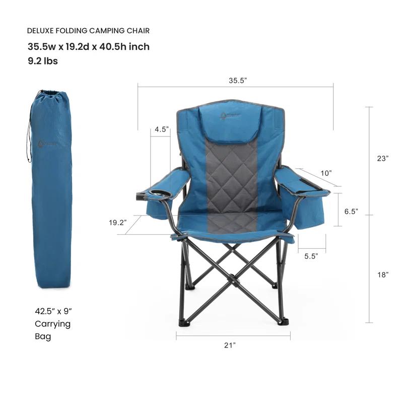 ARROWHEAD Outdoor Folding Camping Chair with Cushions
