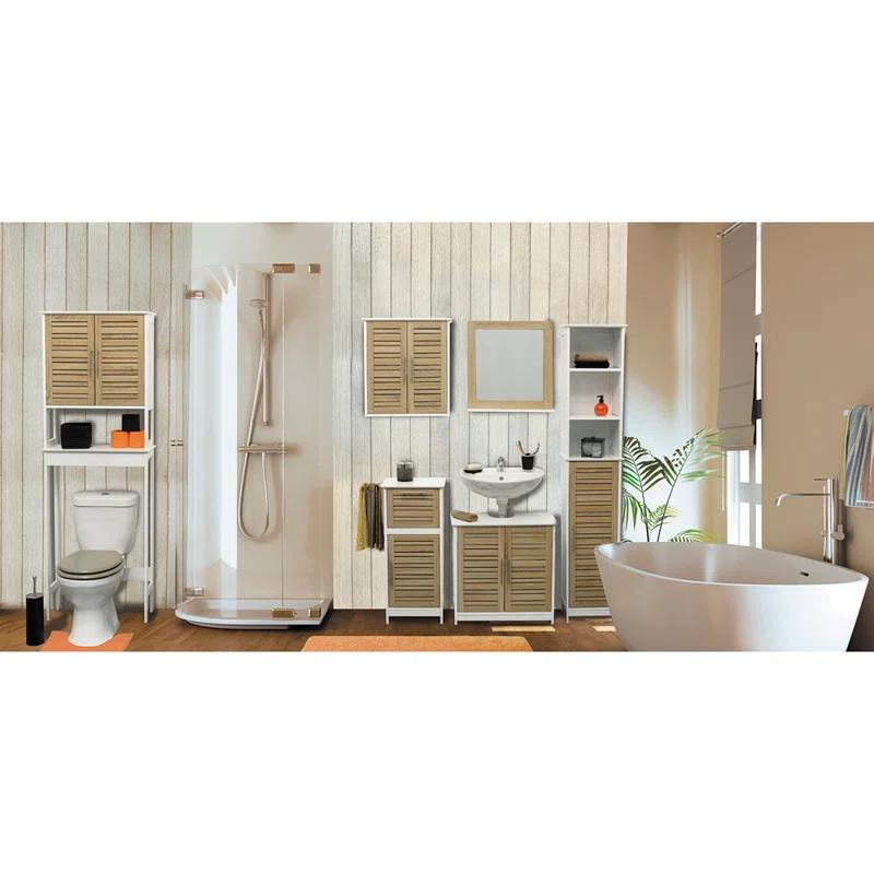 Evideco Stockholm 20.5" W x 21.7" H x 8.7 D Wall Mounted Bathroom Cabinet Oak Color & Reviews | Wayfair