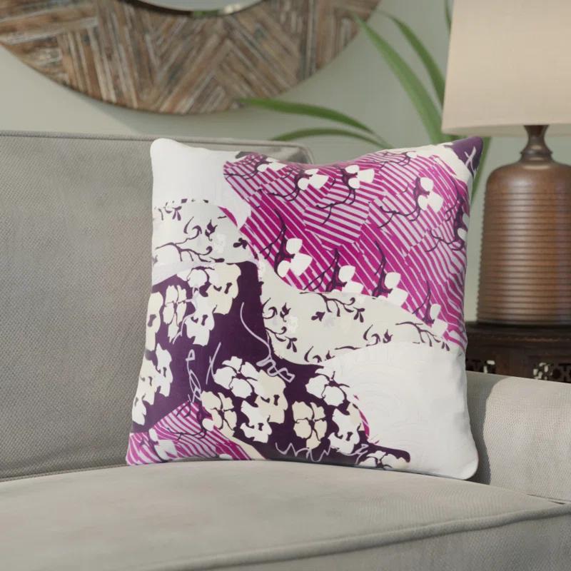 Livabliss Geisha Floral Silk Pillow Cover