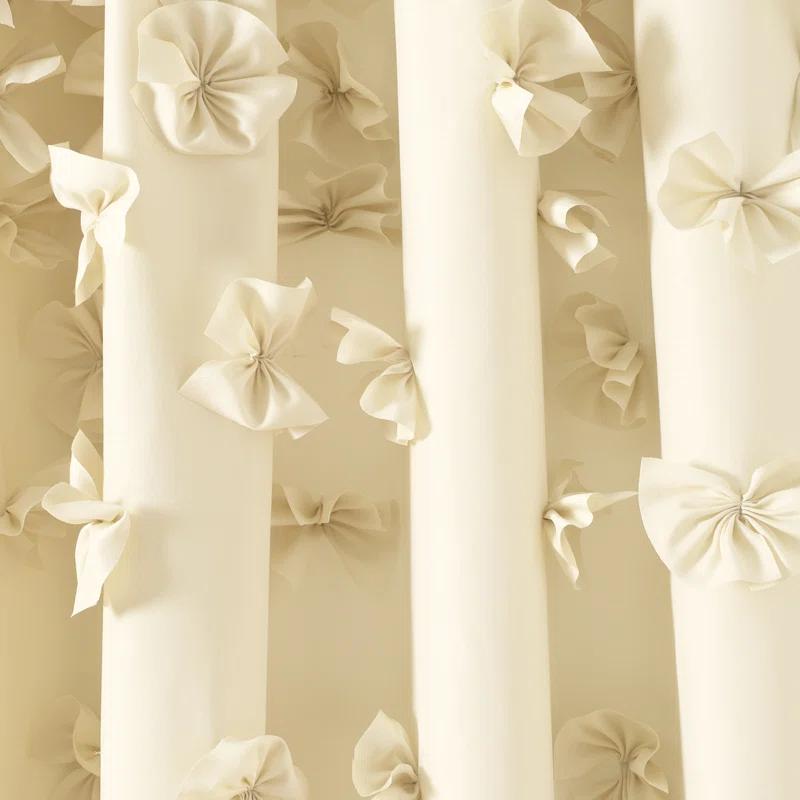 Lush Decor Riley Polyester Semi Sheer Curtain Single Panel