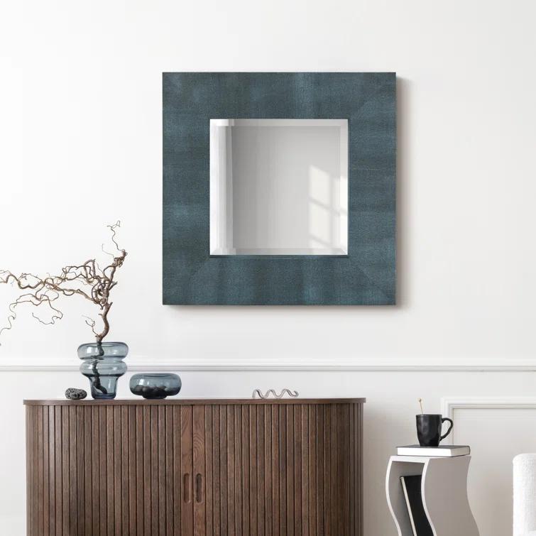 Empire Art Direct Square Leather Mirror