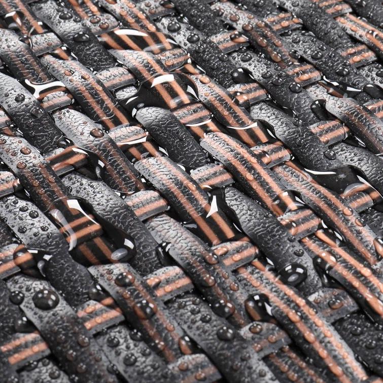 Winado Wicker Manual Lift Outdoor Trash/Recycling Bins - 26.7 Gallons