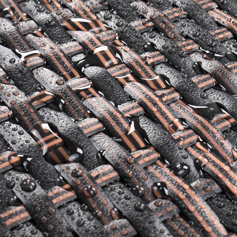 Winado Wicker Manual Lift Outdoor Trash/Recycling Bins - 26.7 Gallons