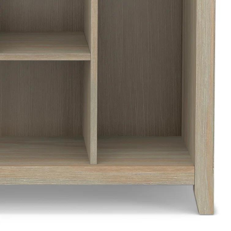 Simpli Home Amherst 44"W Solid Wood Multi Cube Bookcase with 8 Different Sized Storage Cubbies