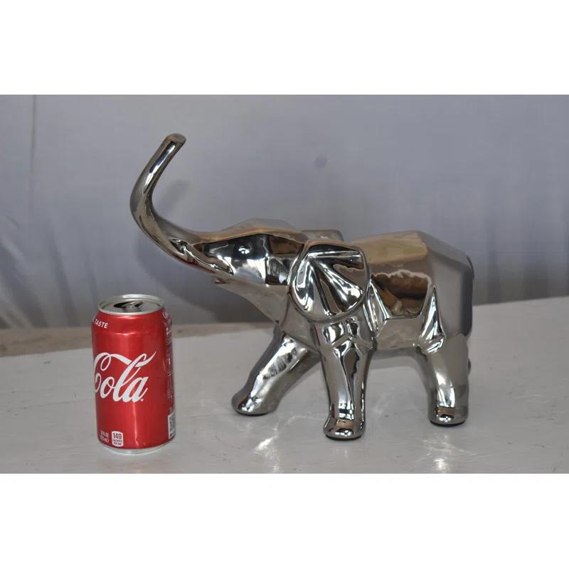 Elephant Statue Modern Art Ceramic Size: 15" x 14" x 10"H
