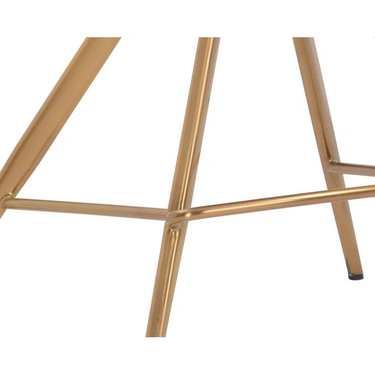 Belfast Koala Grey Gold-Base Swivel 26" Bar Stool