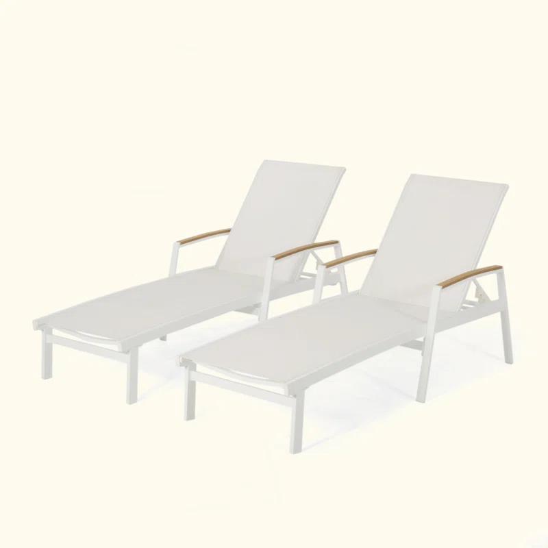 Arlmont & Co. Stylish And Comfortable Outdoor Chaise Lounges For Relaxing Moments, 2Pcs