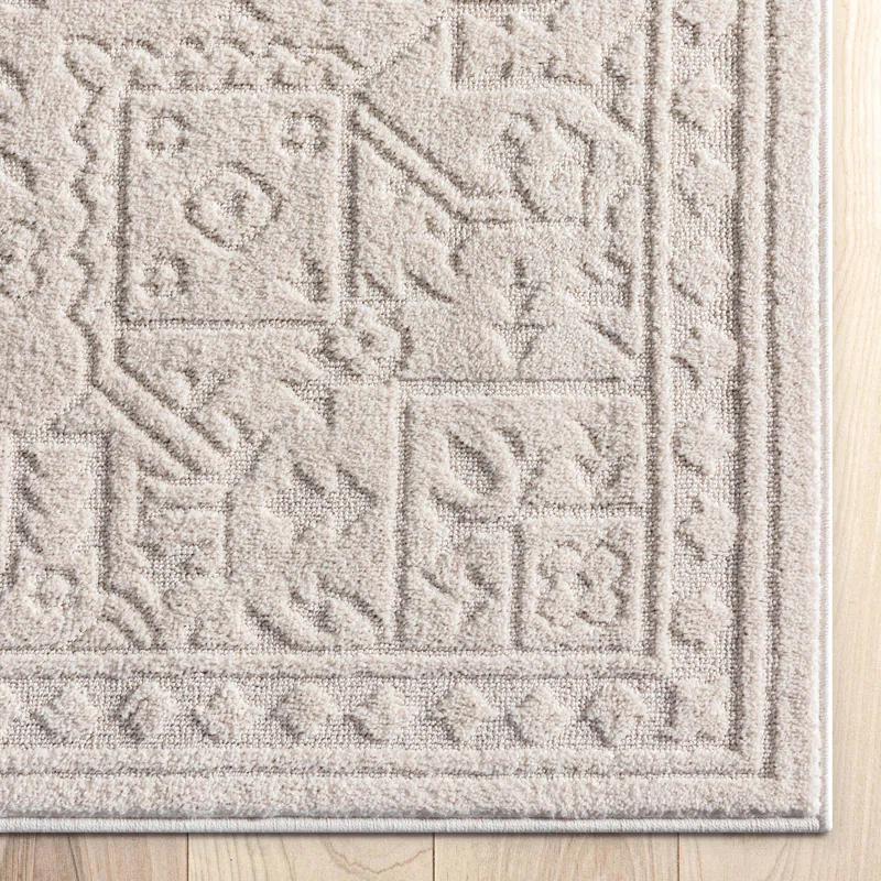 Well Woven Well Woven Harlow Cloud Medallion Farmhouse Medallion Ivory Area Rug