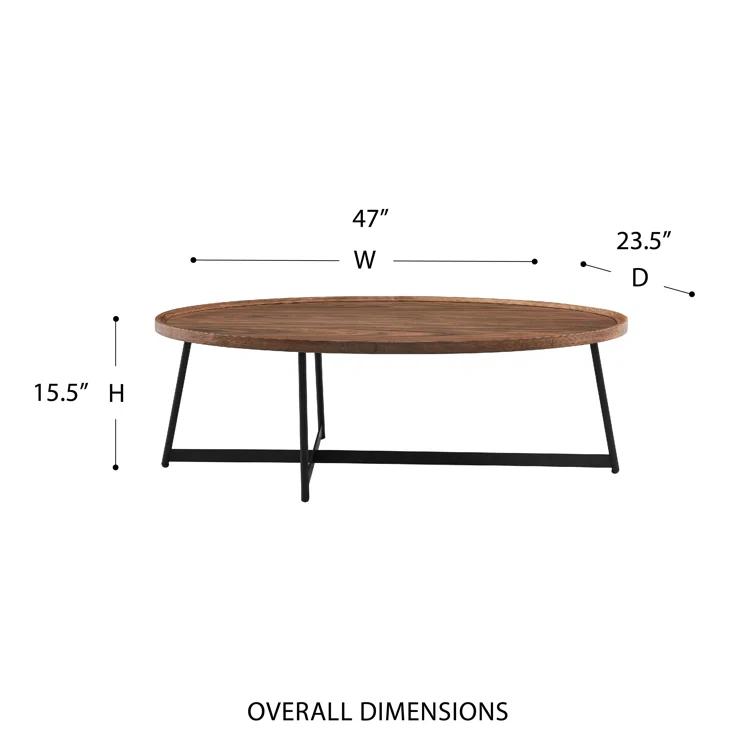 Gweneth Oval Coffee Table - Walnut