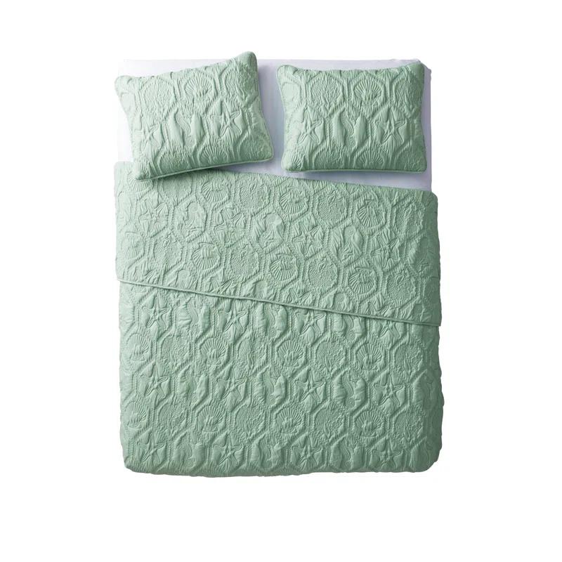 VCNY Shore 3-Piece Embossed Quilt Set