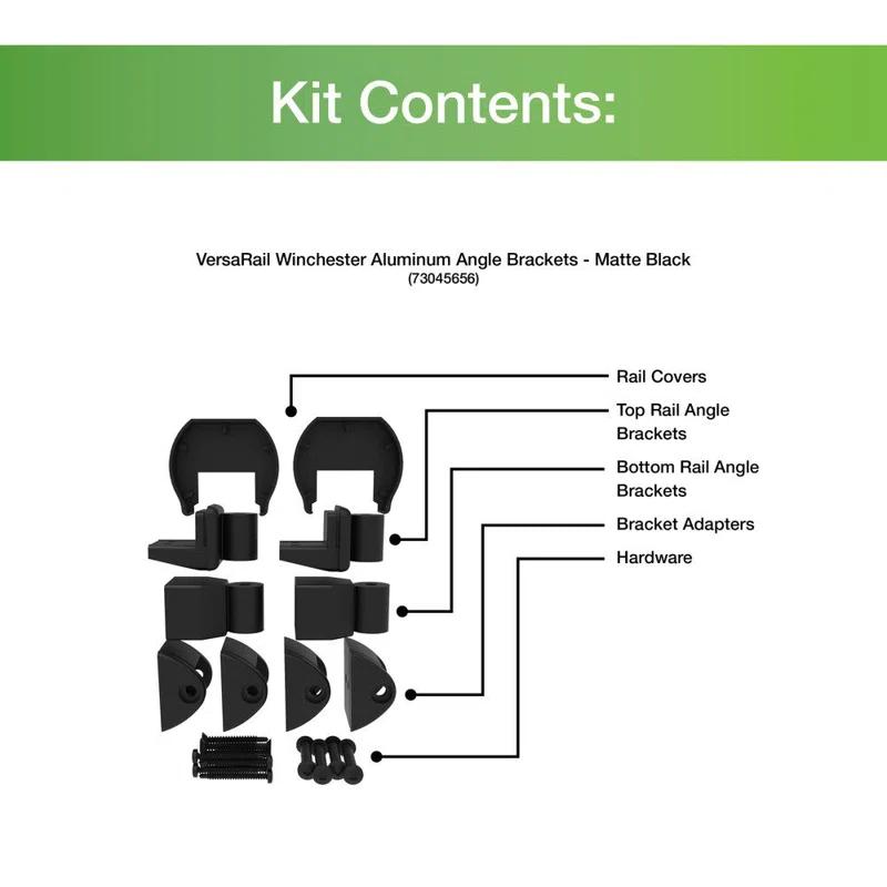 Barrette Outdoor Living VersaRail Winchester Aluminum Angle Brackets