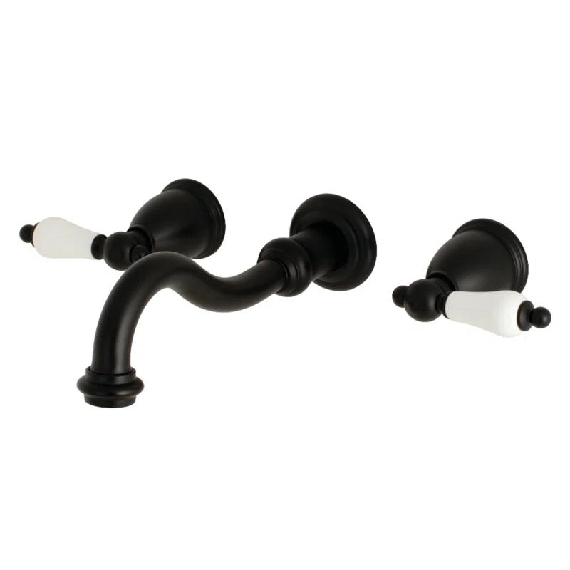 Kingston Brass Vintage Two-Handle 3-Hole Wall Mount Bathroom Faucet