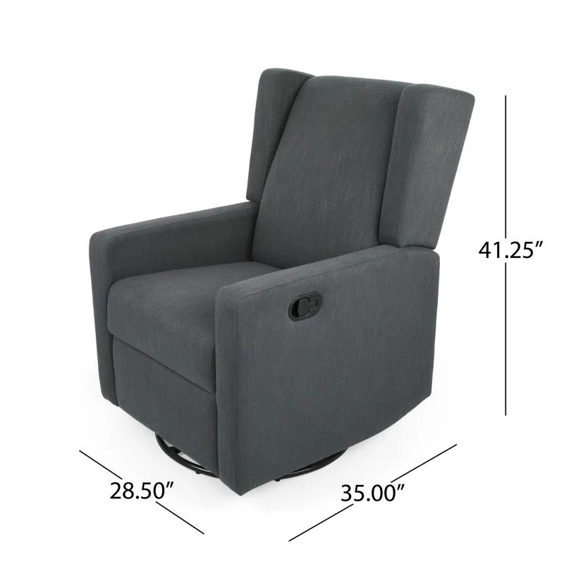 Latitude Run® Bines Upholstered Swivel Recliner