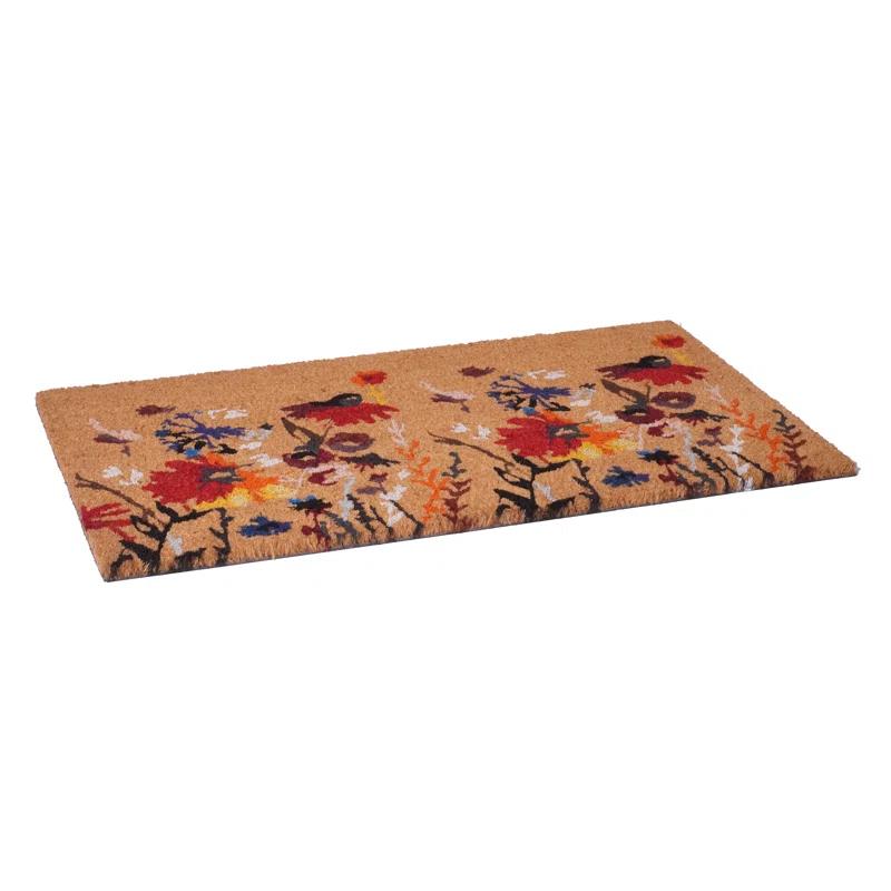 Non-Slip Floral Outdoor Doormat