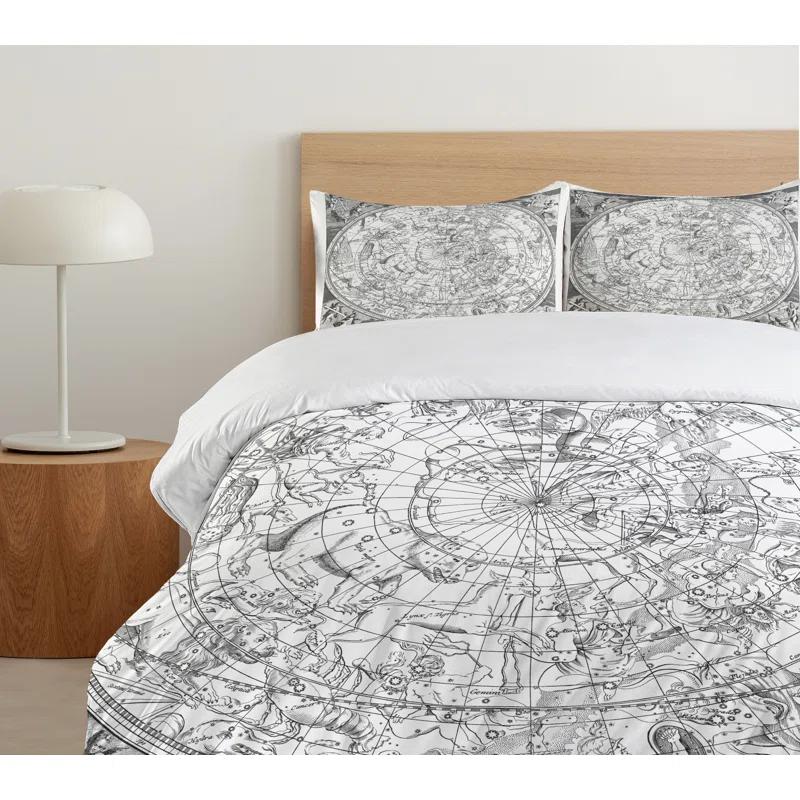 Ambesonne Constellation Eclectic Duvet Cover Set