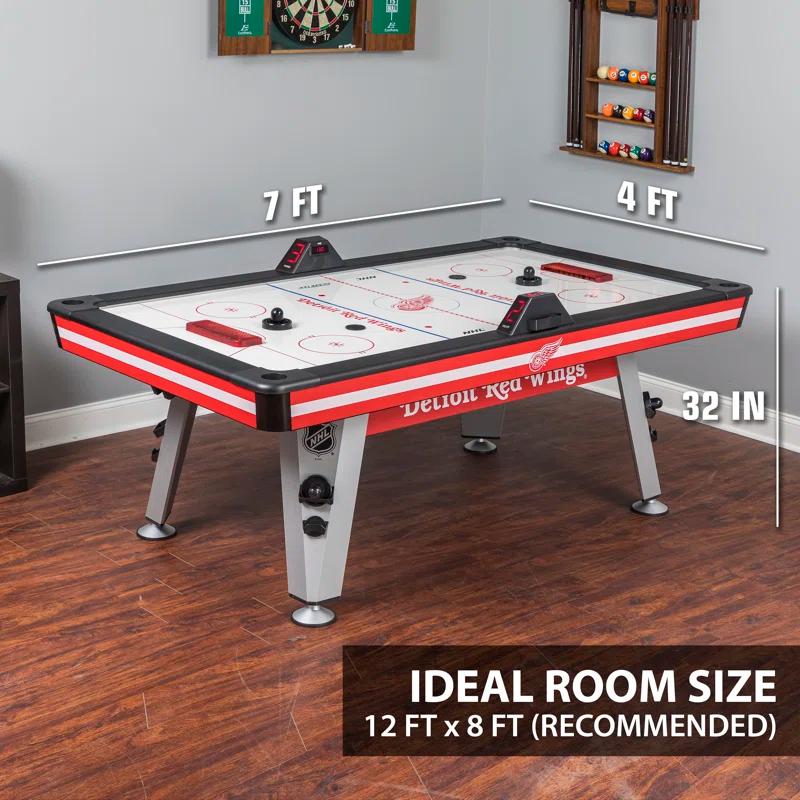 NHL 84" Air Hockey Table - Wrap Around Goal, LED Scoring, 4 Pucks and Pushers