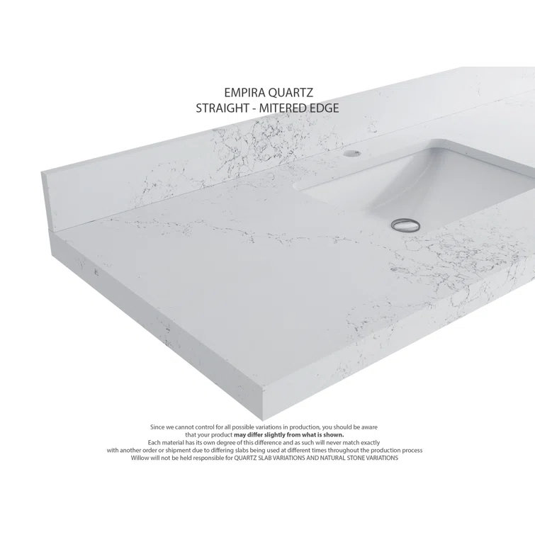 Willow Collections Aberdeen 84'' Double Bathroom Vanity with Quartz Top