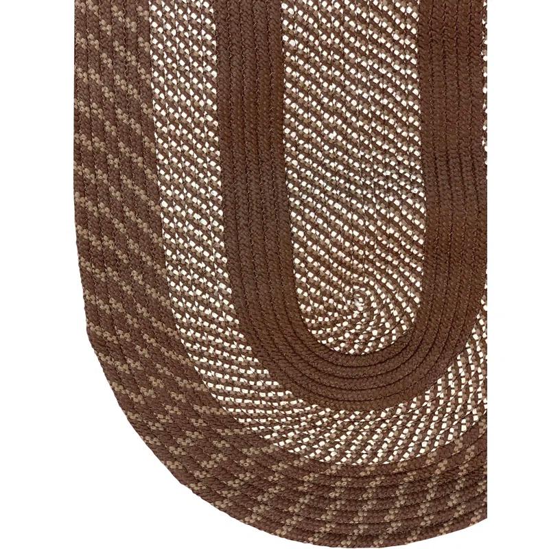 August Grove® Brod Brown Indoor/Outdoor Area Rug- Round Rug