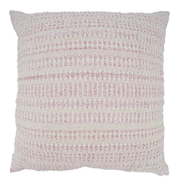 Saro Celeste Collection Geometric Cotton Blend Throw Pillow