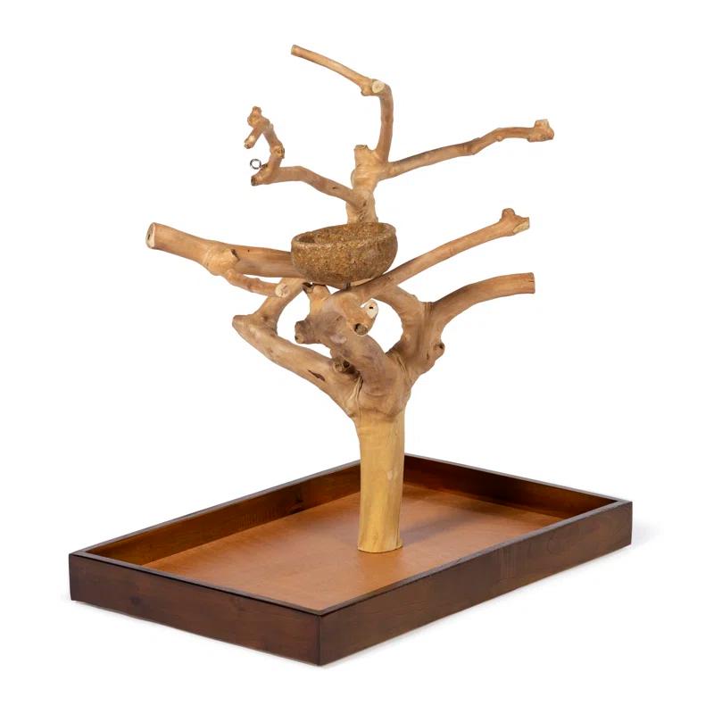 Tucker Murphy Pet™ Freeport One-of-a-Kind 22.5'' Wood Bird Play Stand for Table Top