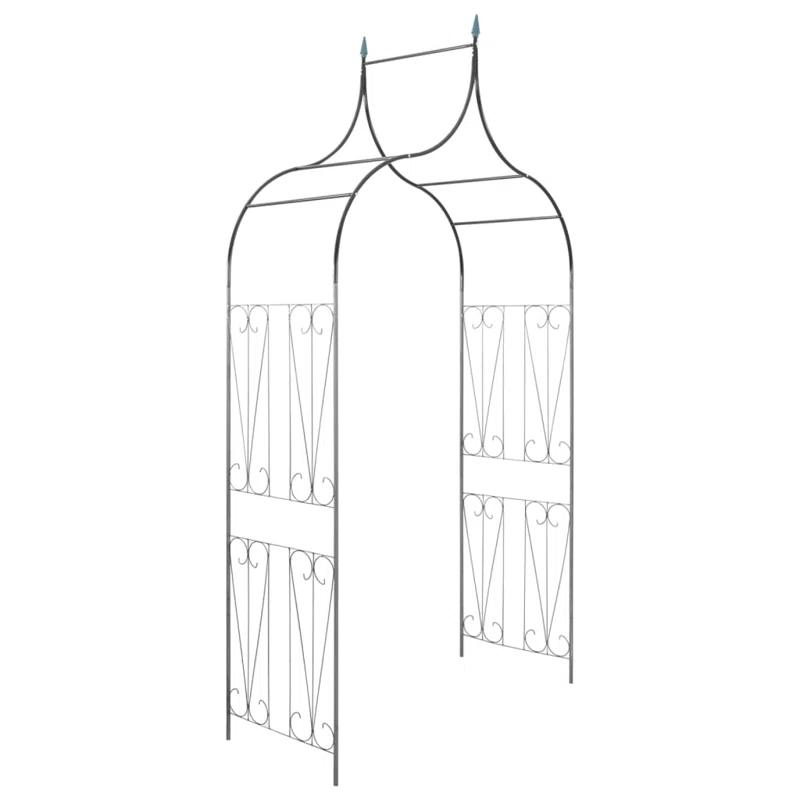 VidaXL vidaXL Garden Arch, Arch Trellis, Metal Arch, Weather-Resistant, Dark 111.4"H x 50.8"W Green