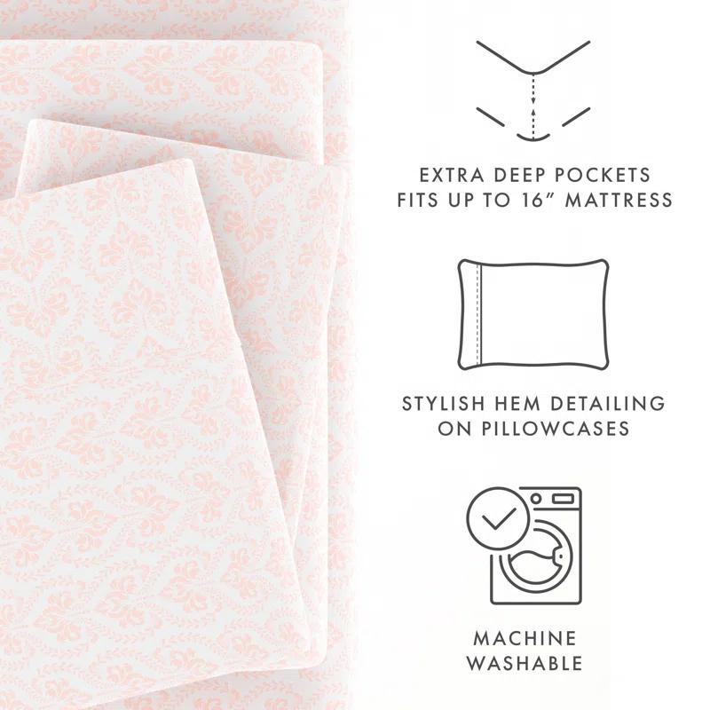 Becky Cameron Kanagy Classic in Pink Microfiber Pattern Sheet Set