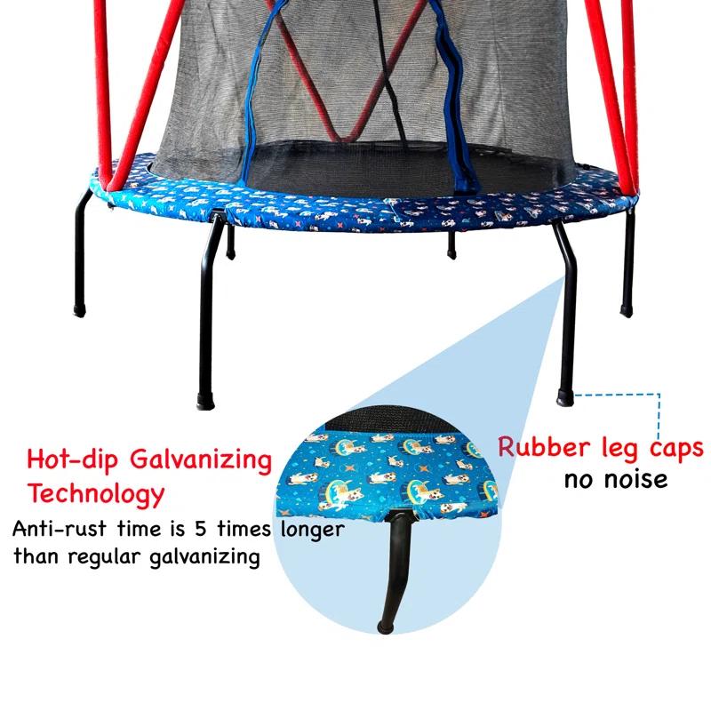 Ceballos 66'' Trampoline For Kids Toddler Indoor Outdoor Small Trampolines For Baby With Heighten Net No-Gap Design For Kids