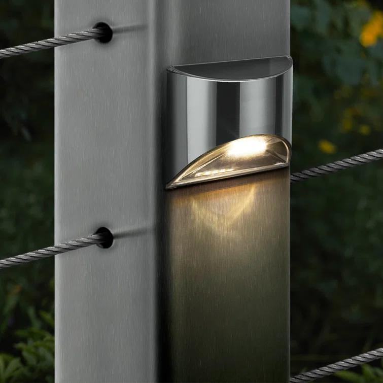 Classy Caps Stainless Steel Solar Powered Integrated LED Metal Deck Light & Reviews | Wayfair